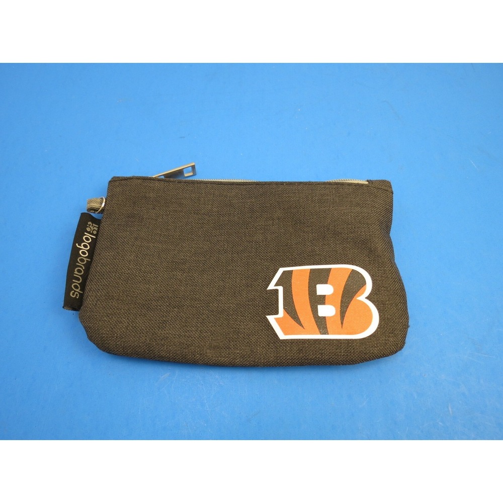 Logo Brands Cincinnati Bengals Football Pencil Pouch Small Makeup Bag